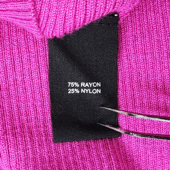 Marled Sweater Womens S Pink Scalloped Scoop Neck Ribbed Stretch Knit Pullover - Picture 7 of 10